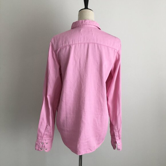 AQUAVERDE Paris Western Style Pink CLYDE Long Sleeve Snap Button Shirt - Picture 9 of 12